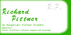 richard pittner business card
